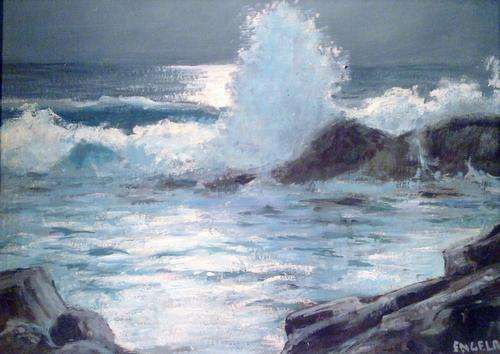Johan Engela - Seascape - A little treasure - Very low price, act now!